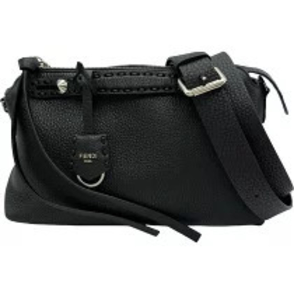 Fendi By The Way Selleria Black Leather Shoulder Bag